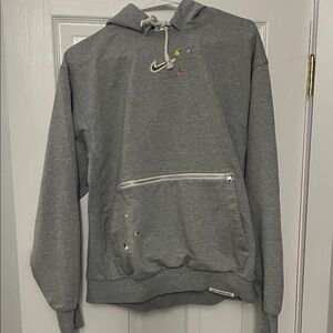 Nike Gray Hoodie with Colorful Accents